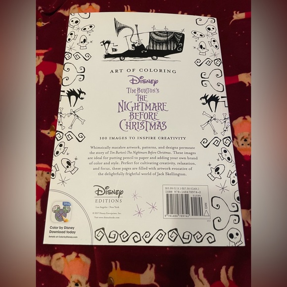 NEW Disney Nightmare Before Christmas Adult Coloring Book 100 Images - Picture 2 of 5